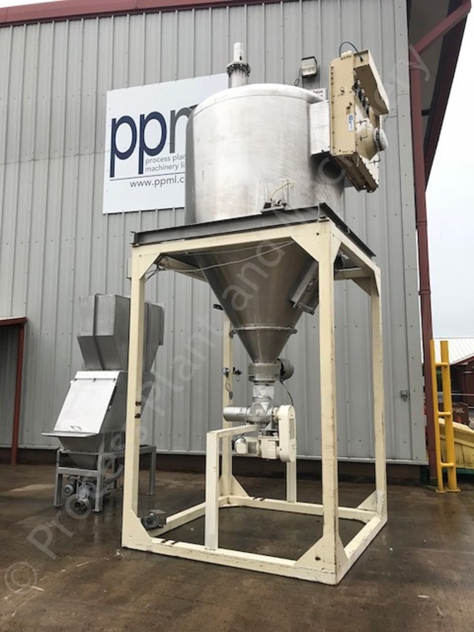 Used 3,500 Ltr Hopper on Load Cells & Rotary Valve Process Plant